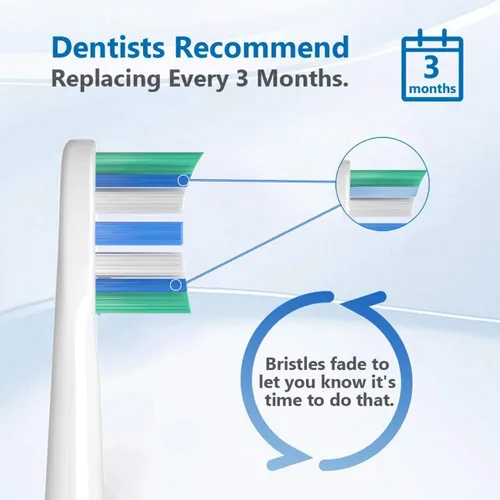 Vista 2 de Cabezales de cepillo de dientes de repuesto compatibles con cepillo de dientes eléctrico Philips Sonicare, paquete de 10 cabezales de cepillo