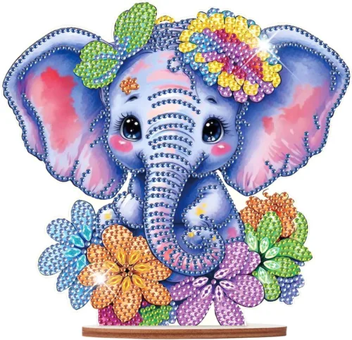 Vista 11 de Kits de adornos de escritorio de pintura de diamante para adultos, ángel mamá, sosteniendo bebé, arte de diamante por números, decoraciones