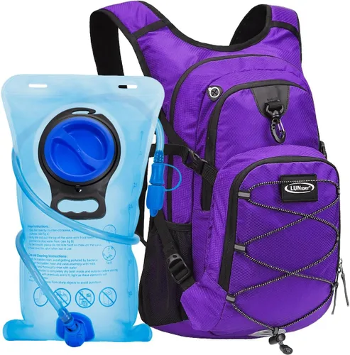 Vista 11 de Mochila de hidratación con vejiga de agua de 3 litros, mochila de hidratación aislada para correr, mochila de agua ligera para senderismo, ciclismo