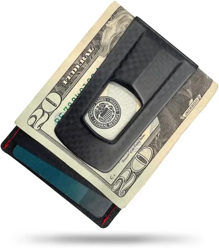 Vista 2 de Tightwad - Clip de dinero de fibra de carbono negro para hombre