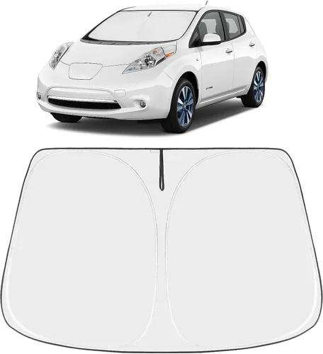 Vista 187 de Proadsy Parasol para parabrisas Rivian R1S 2022-2025 2026 de 4 capas plegable, protector de parasol frontal que bloquea los rayos UV, mantiene