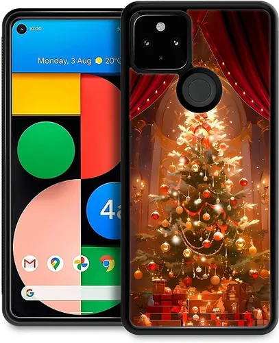 Vista 97 de Funda compatible con Google Pixel 4A 5G, Nochebuena, Google Pixel 4A 5G, delgada, suave, a prueba de golpes, TPU para mujeres y niñas, niños, funda