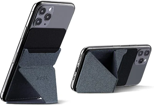 Vista 7 de MOFT Tarjetero adhesivo para Android, iPhone y la mayoría de teléfonos inteligentes, 2 ángulos de visión, soporte delgado para teléfono (gris frío)