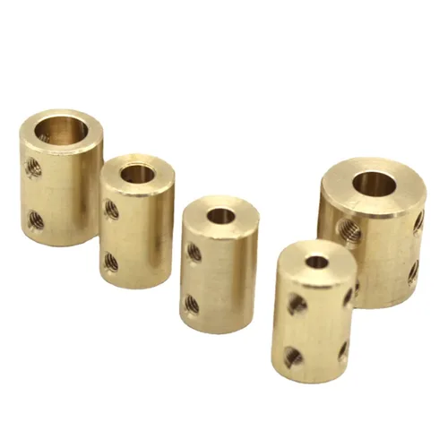 Vista 2 de Acoplamiento rígido Acoplador de eje de conexión de latón Acoplador de eje de latón para RC Airplane Boat Moto Connector Coupler 10 a 0.394 in