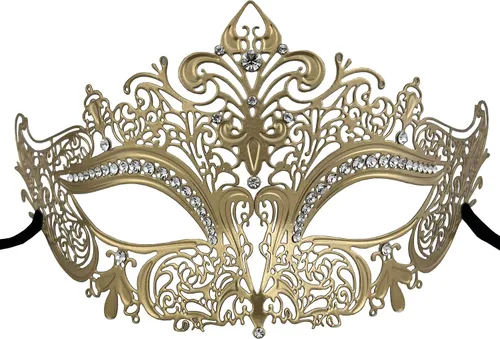 Vista 3 de Un par de preciosas máscaras venecianas para parejas, accesorios de disfraces de fiesta