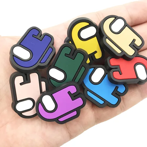 Vista 5 de JunxinGYL 42 piezas de dijes para zapatos, pulsera con agujeros, accesorios para niños, niñas, adolescentes y adultos, recuerdos de fiesta de Among