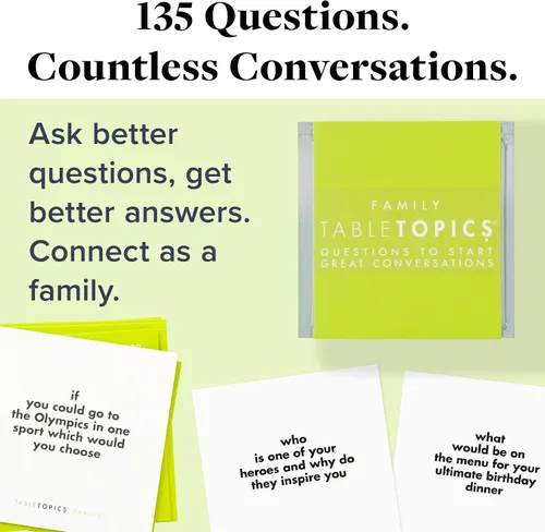 Vista 2 de Tabletopics Family: Preguntas para comenzar grandes conversaciones. (idioma español no garantizado).