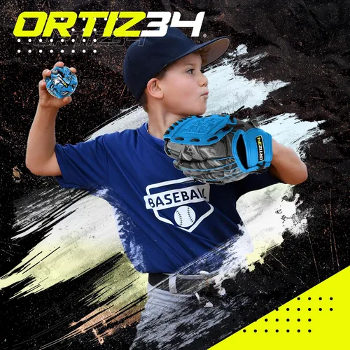 Vista 2 de Ortiz34 Youth T-Ball Set, 25” Signature Aluminum T-Ball Bat with -10 Drop, Foam Core T-Ball, 9” Lightweight Youth Glove, Vibrant Graffiti Print