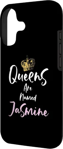 Vista 2 de Jasmine Name Queen - Carcasa para iPhone 17, color rosa y negro