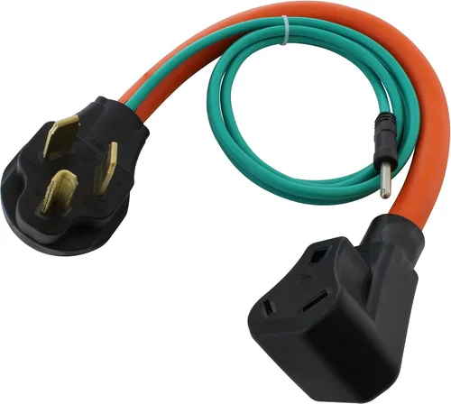 Vista 17 de AC WORKS Generador a adaptador RV de 30 amperios (L5-20 20A 3 clavijas de bloqueo compacto) Amarillo