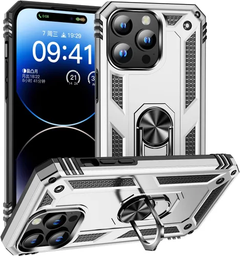 Vista 12 de Korecase Funda para iPhone 8, protección de cámara, armadura militar, doble capa, soporte compatible con iPhone 6 6s y iPhone 7 8, color negro