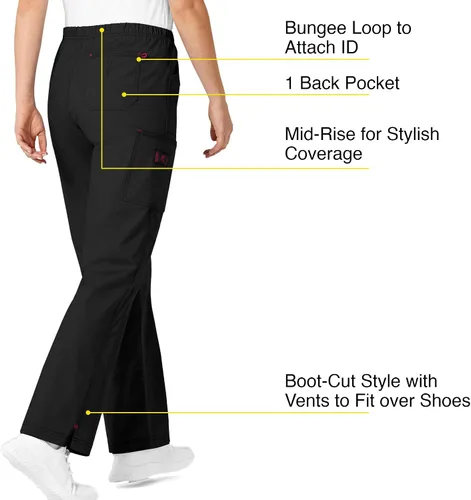 Vista 4 de WonderWink Wonderflex Faith - Pantalón estilo hospitalario para mujer