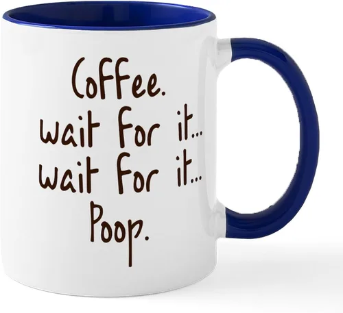 Vista 19 de CafePress Time To Poop Mugs Taza de café de cerámica de 11 oz (11.0 fl oz)