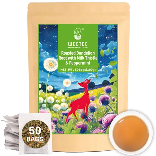Vista 44 de WT WEETEE Bolsas de té de hierbas de manzana y canela, 60 unidades, mezcla perfecta de canela dulce, hibisco agrio, sabor natural, sin cafeína