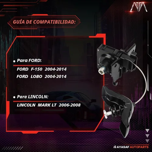 Vista 2 de Cabrestante de neumático de repuesto para Ford 2004-2014 F-150/Lobo (México), para Lincoln 2006-2008 Mark LT