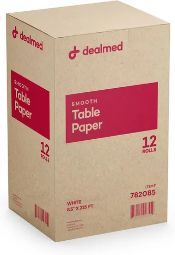 Vista 11 de Dealmed Rollo de papel para reposacabezas, tamaño más pequeño de 8.5 pulgadas x 125 pies, fundas desechables para dentistas, cambio de pañales