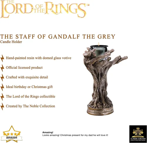 Vista 2 de The Noble Collection Gandalf - Soporte votivo gris