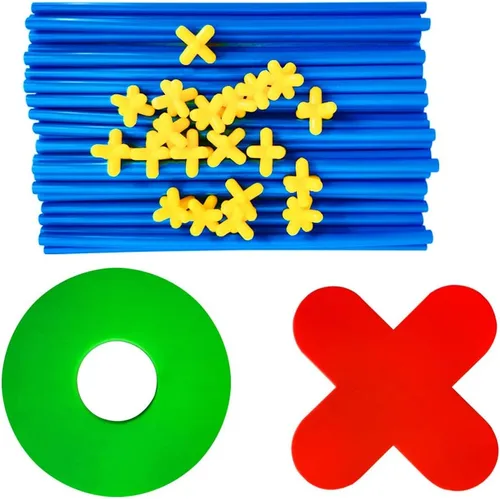 Vista 3 de RAINBOW TOYFROG Juego de Tic Tac Toe gigante, juegos grandes para interiores y exteriores, diversión en el patio trasero para niños y adultos, juego