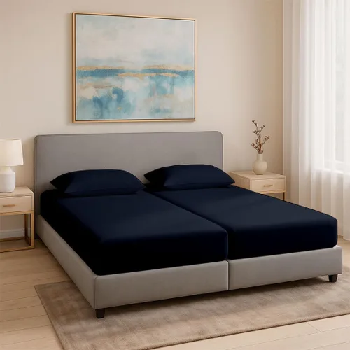 Vista 19 de KRISHNA Juego de sábanas divididas tamaño Queen de 5 piezas para camas ajustables, 100% algodón egipcio, ropa de cama de lujo de calidad de hotel