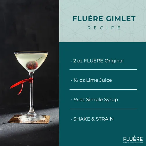 Vista 3 de FLUÈRE Mezcla botánica floral Alternativa a la ginebra Espíritu destilado sin alcohol prémium Alternativa de alcohol sin alcohol para cócteles