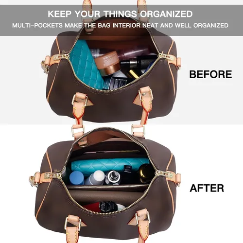Vista 6 de Doxo Organizador de bolso para bolsos y moldeador de base, juego de 2 piezas, organizador de bolsas con 6 tamaños, compatible con Neverfull Speedy