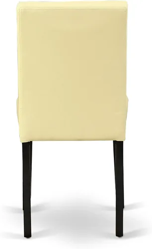 Vista 12 de East West Furniture DLAB5-BLK-73 - Juego de mesa de comedor de 5 piezas para 4 personas, incluye una mesa de cocina redonda con gota y 4 sillas