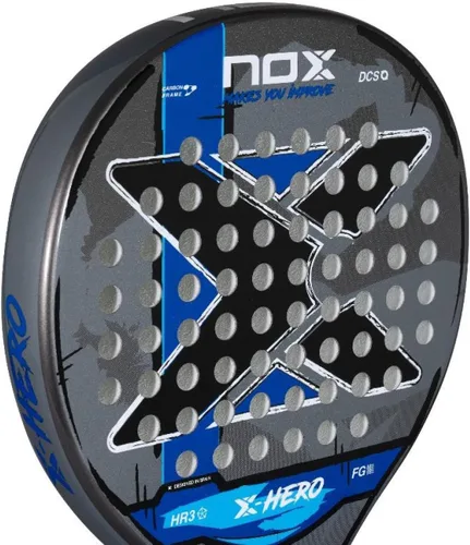 Vista 4 de NOX Padel Racket X-Hero 2026 Round Shape Pala Padel for Beginners & Intermediate Players Carbon Frame, 3K Fiber Glass Face, HR3 White Eva Core
