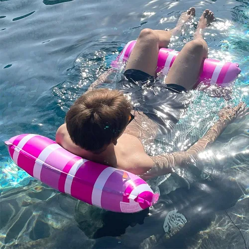 Vista 4 de Paquete de 4 flotadores inflables para Piscina, hamaca de agua 4 en 1, flotadores de Piscina Adulto tamaño para Piscina, Fiesta, Verano, lago