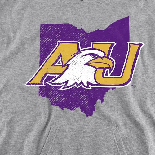 Vista 2 de Ashland University - Sudadera con capucha oficial de State Shape para niños y niñas