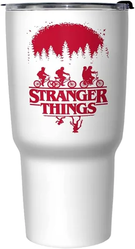 Vista 3 de Netflix Stranger Things SIMPLE POSTER - Taza de viaje de acero inoxidable, 27 onzas, multicolor