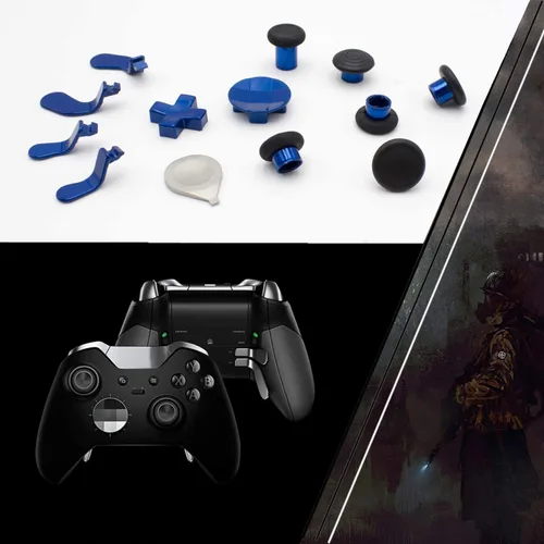 Vista 7 de Piezas de repuesto de palancas metálicas para Xbox One Elite Controller Series 2, kits de accesorios para Xbox Series 2 Core, incluye 6 joysticks