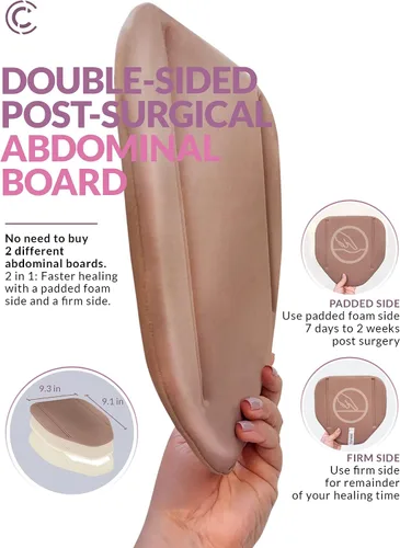 Vista 2 de CURVEEZ Paquete de 2 Tabla de liposucción poscirugía de espuma de liposucción para uso con prendas de compresión de cirugía posliposucción