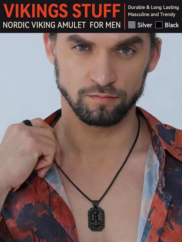 Vista 8 de FaithHeart Viking Thor's Hammer Talismán Collar para hombre, colgante de amuleto nórdico vintage de Mjolnir con cadena de trigo resistente, joyería