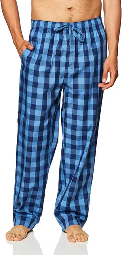 Vista 7 de Nautica pantalones de pijama para hombre, tejido suave, 100 % algodón, cintura elástica azul Depths
