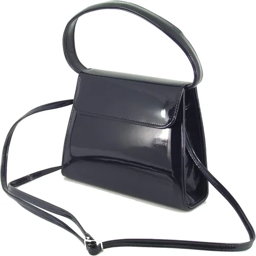 Vista 15 de LONI Bolso de mano para mujer Bolso de hombro y asa superior Bolso de charol para boda y baile de graduación