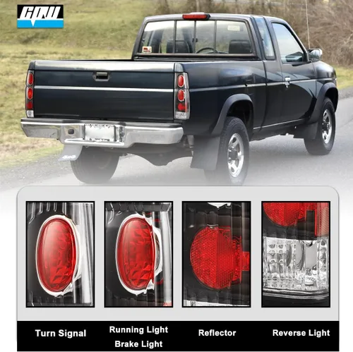 Vista 3 de CPW Luz trasera para Nissan 1986-1994 Hardbody D21 SE 1986-1989 Nissan Hardbody D21 XE 1995-1997 Nissan Pickup SE XE Luces traseras de repuesto