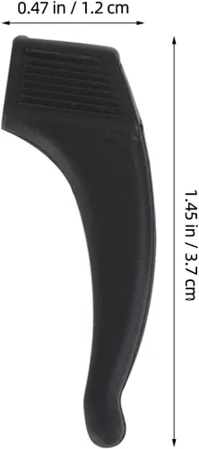 Vista 2 de Kit de 10 pares de ganchos de silicona antideslizante para gafas, funda antideslizante para gafas, juego de patas de silicona negra para un ajuste