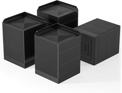 Vista 8 de Ezprotekt Elevadores de cama rectangulares ajustables que elevan hasta 1.5 pulgadas, elevadores de muebles adecuados para mesas, sofás, patas