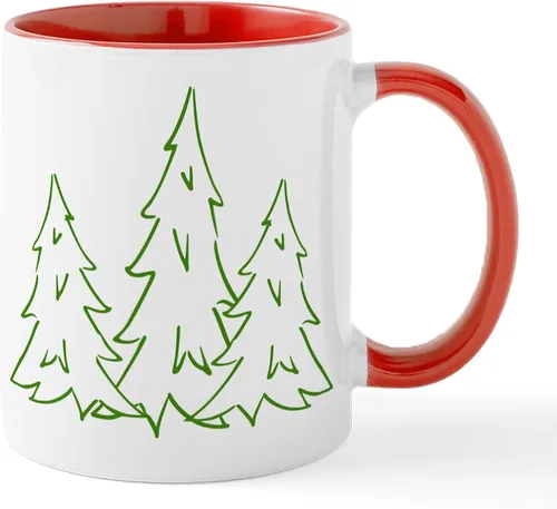 Vista 11 de CafePress Cardinal In Snowy Tree - Taza de café de cerámica (11 oz)
