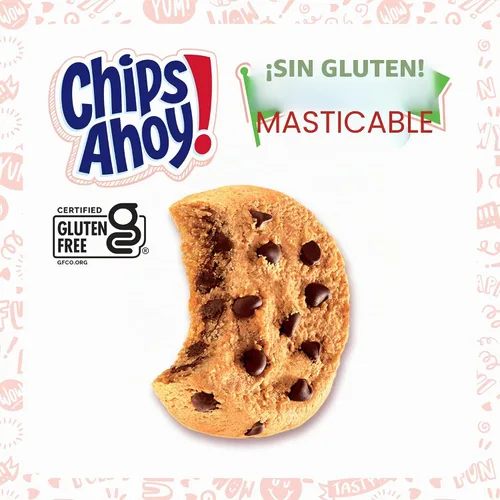 Vista 4 de CHIPS AHOY! Galletas masticables sin gluten con chispas de chocolate fudgy, 9.75 oz Certificado Kosher