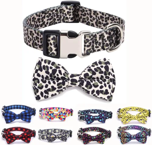 Vista 28 de Collares para perros pequeños, con patrón de impresión 3D, de nailon suave, ajustables, para perros pequeños, medianos, grandes, hembra, niño 1