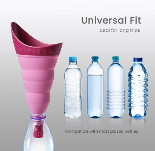 Vista 9 de TRIPTIPS Pee Conch Dispositivo Urinario Plegable Femenino Dispositivo Urinario Portátil para Mujeres Embudo para Orinar para Mujeres Viaje, Copa