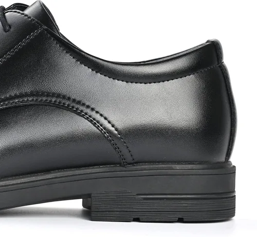 Vista 5 de SDONY Zapatos para hombre, zapatos clásicos de vestir de negocios, cómodos zapatos formales de boda, zapatos Oxford de trabajo antideslizantes a