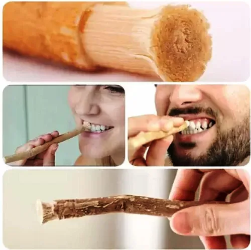 Vista 2 de Cepillo de dientes tradicional natural Miswak (sewak) Peelu Masticar Stick para dientes más blancos (3)