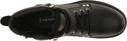 Vista 5 de Ride Tec 9143 Botas de trabajo negras con cremallera de encaje de 6 pulgadas para hombre