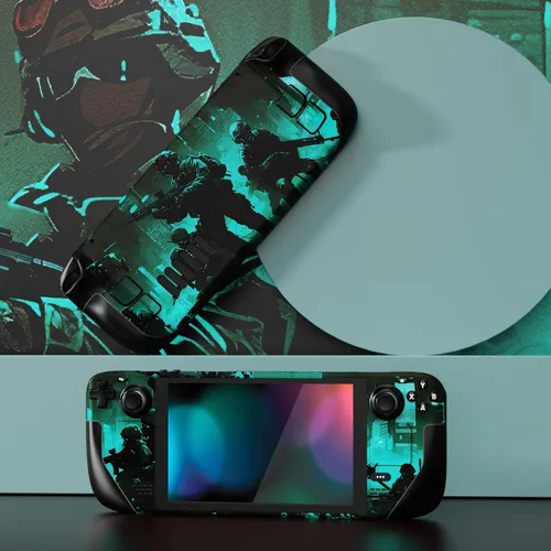 Vista 4 de PlayVital Juego completo de calcomanías protectoras para cubierta de vapor, pegatinas personalizadas cubierta de vinilo para Steam Deck Handheld