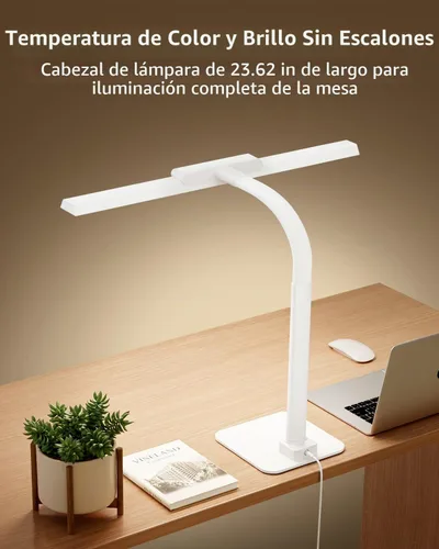 Vista 7 de Lámpara de escritorio LED grande para oficina en casa, lámpara