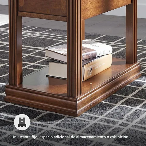 Vista 5 de Signature Design by Ashley Breegin - Mesa auxiliar tradicional de madera, color marrón