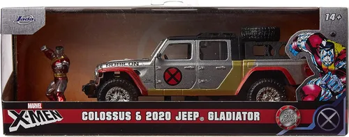 Vista 2 de Jada Toys 253223012, Marvel X Men Jeep Gladiator con figura Colossus, Marvel X Men Jeep Metal Gladiator con rueda libre, puertas abiertas
