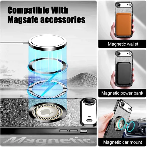 Vista 288 de Misscase Funda magnética con purpurina para iPhone 11 compatible con MagSafe, protección completa, delgada, a prueba de golpes, antiarañazos